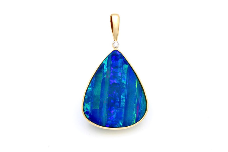 14K Yellow Gold & Diamond Pendant (With 14K YG Adjustable Chain)