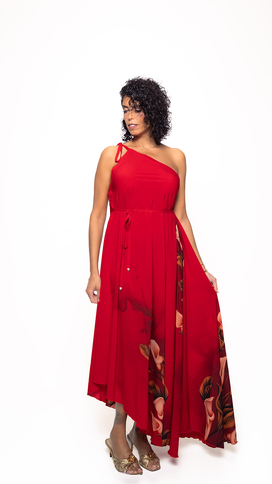 Red Bell 3-Way Long Dress